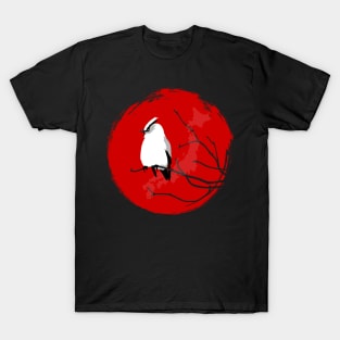 Japanese flag bird sparrow T-Shirt